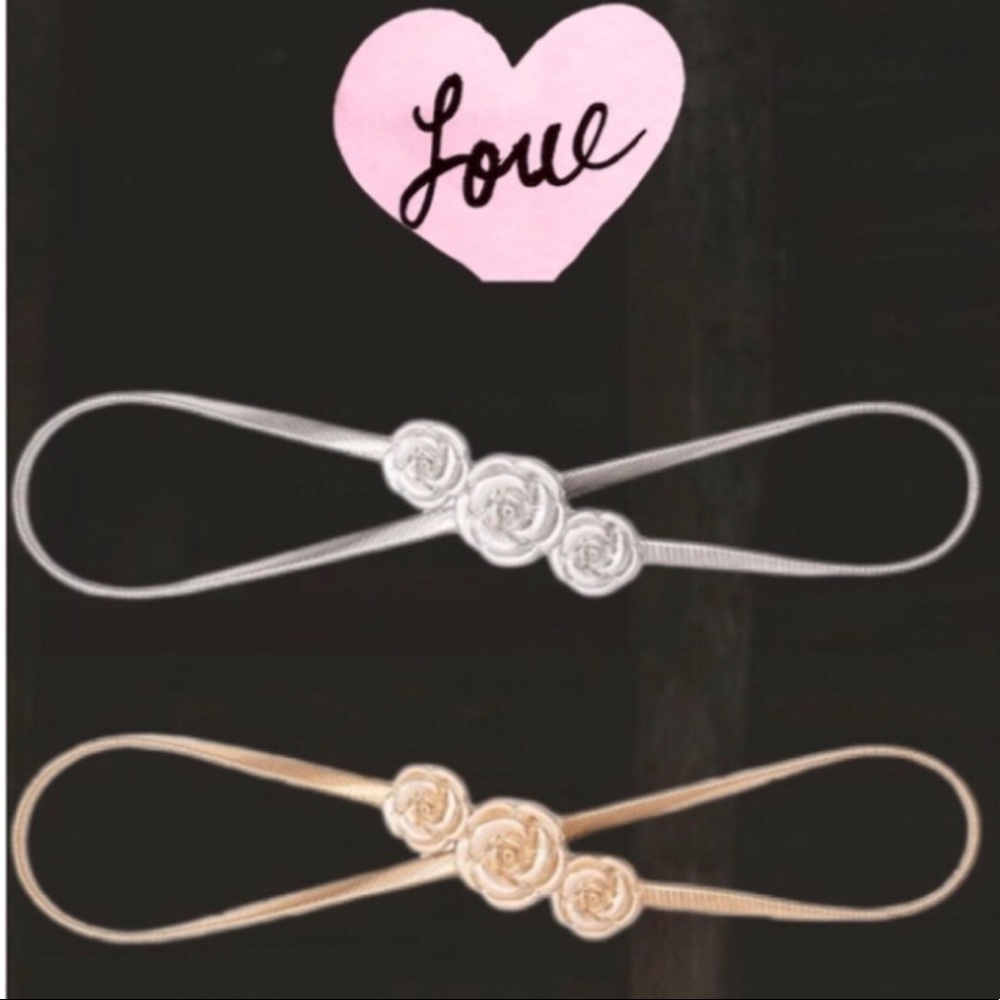 Gold Floral Rose Belt - Picture 4 of 8